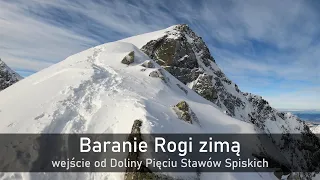 Baranie Rogi zimą - wejście od Doliny Pięciu Stawów Spiskich