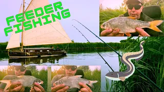 Feeder Fishing On The River Thurne Norfolk UK Freshwater Angling Big Roach Bream Eels & Boats Too