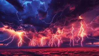 ⚡ Night Thunderstorm Ambience | Terrible Thunder, Torrential Rain & Lightning for Sleeping