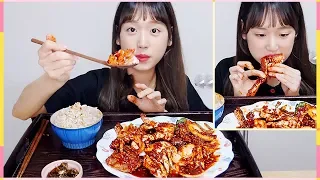 Spicy Marinated Crab with Two Bolws of Rice Real Sound Mukbang🦀 Korean Mukbang !! [ILULIY]