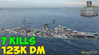 World of WarShips | Leander | 7 KILLS | 123K Damage - Replay Gameplay 1080p 60 fps