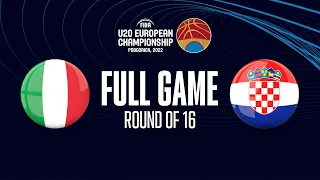 Italy v Croatia | Full Basketball Game | FIBA U20 European Championship 2022