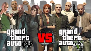 GTA 4 Characters Appears in GTA 5 (2008 VS 2013)