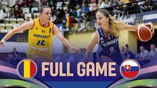 Romania v Slovakia | Full Basketball Game | FIBA Women's EuroBasket 2025 Qualifiers