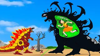 If Evolution Of Godzilla Iron Earth Vs CARNAGEZILLA Playing Squid Game | 어몽어스 오징어 게임