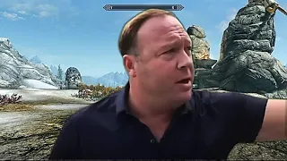 Alex Jones plays Skyrim