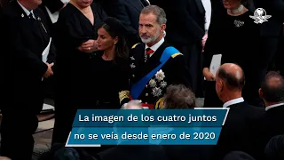 Así fue el incómodo reencuentro de la realeza española en el funeral de la reina Isabel II