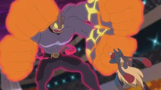 Mega Lucario (Ash) vs Gigantamax Machamp (Bea) AMV - Pokemon Journeys