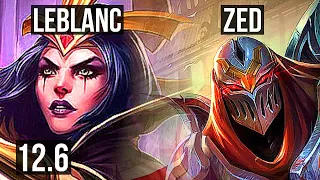 LEBLANC vs ZED (MID) | 9 solo kills, 1.9M mastery, 15/2/6, Godlike | NA Diamond | 12.6