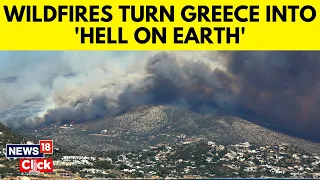 Fire Blazes On The Greek Island Of Rhodes | Dozens Of Wildfires Erupt Across The Country | News18
