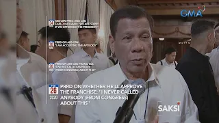 Saksi: Pahayag ng pangulo noon, hindi mare-renew ang ABS-CBN franchise