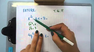 Fatoração – Trinômio Quadrado perfeito - exemplo 1