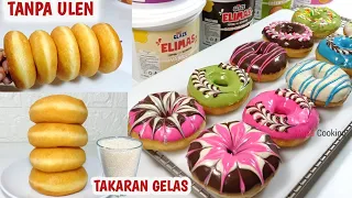 RESEP DONAT TANPA ULEN TANPA MIXER, TAPI HASILNYA TETAP LEMBUT DAN ENAK | DONAT TOPING GLAZE ELIMAS