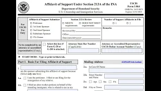 Using Assets for a Form I-864 Affidavit of Support