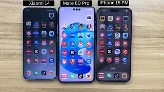 Xiaomi 14 vs iPhone 15 Pro Max vs Huawei Mate 60 Pro | SPEED COMPARISON