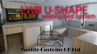 Campervan U-Shape seating bed VW T5 / T6 LWB update 2021