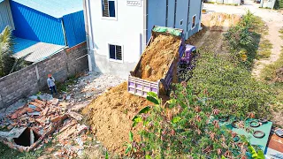 Activities New Project Dozer Pushing Soil And 5Tone Truck Showing ln Filling Around Home Cleaning