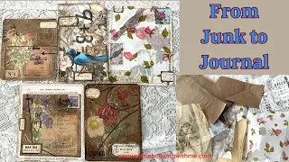 FROM JUNK TO JOURNAL ~ USING TISSUE PAPER AND TRASH TO MAKE EPHEMERA