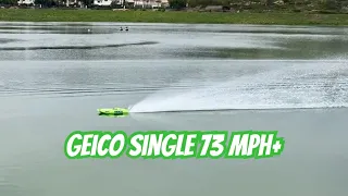 Proboat Geico Zelos Twin 36 Single Conversion - It’s Alive! - Tuned in at 73mph+ - Leopard 4082