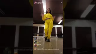 Malu Trevejo Rehearsal with HRVY on Instagram Live | learning to dance w manager |Cardi B Bruno Mars