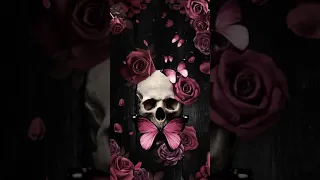 Dark Skull Retro Silent Flower