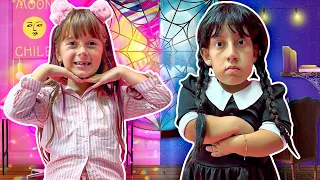 Maria Clara brinca de desafio PINK vs Black e outras brincadeiras para crianças com MC Divertida