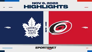 NHL Highlights | Maple Leafs vs. Hurricanes - November 6, 2022