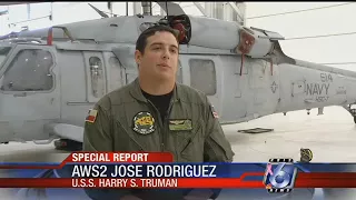 KRIS 6 News Exclusive: Coastal Bend Navy Air Crewman makes lifesaving rescues during Harvey