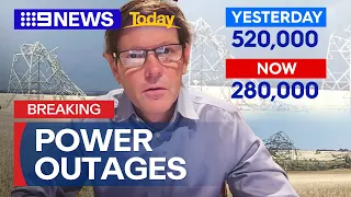 Wild storm causes major power outages in Victoria | 9 News Australia