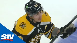 Brad Marchand Finishes Pretty Passing Play Less Than 30 Seconds Into Game