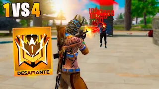 PARTIDAS IMPOSSÍVEIS NA LIGA DESAFIANTE SOLO VS SQUAD!! FREE FIRE MOBILE