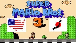 Super Mario Bros 3 English VS Japanese Comparison (USA Vs Japan) on the NES & Famicom Game Console