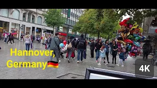 Hannover, Germany🇩🇪- City Center Walking Tour 4K- Ayesha Rehman