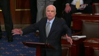 John McCain returns to the Senate for health-care vote (full speech)