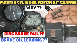 How to replace brake master cylinder piston kit of any motorcycle | master cylinder rebuild (pulsar)