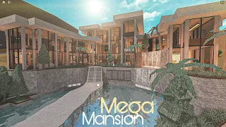 Bloxburg: Mega Mansion Modern Warm House (NO LARGEPLOT) || House Build