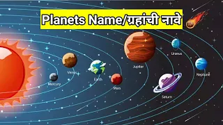 Solar system/Name of planets/सूर्यमाला/ग्रहांची नावे मराठी आणि इंग्लिश मध्ये/Grahanchi nave/surymala
