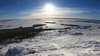 Фрирайд в Мурманской области. г. Кандалакша. сопка "Волосяная"