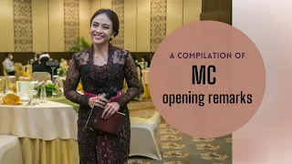 Compilation of MC Opening Sessions