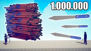 1.000.000 DAMAGE KNIFE vs EVERY GOD - TABS | Totally Accurate Battle Simulator 2023