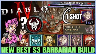 Diablo 4 - New Best S3 Highest Damage Barbarian Build - New Charge is OP - Easy Early Duriel & T100!