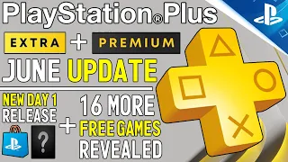 HUGE PS PLUS JUNE UPDATES! New FREE Game Releasing on PS+ DAY ONE, 16 More PS+ Extra/Premium Games!