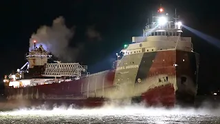 Arthur M. Anderson - Winter Layup Arrival in Extreme Cold