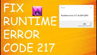 How To Fix How To Fix Runtime Error Code - 217 - 0Xc004F011 - 0Xc1010103