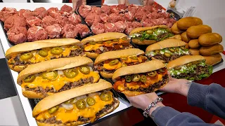 Sold out every day!! American-style Philly cheese steak hot dog - Korean street food