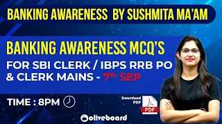 SBI Clerk/IBPS RRB PO/Clerk Mains 2021 || Banking Awareness MCQs || 07 Sep 2021 || @OliveboardApp