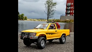 1992 Toyota Pickup Hilux 4x4 1/20 Scale Model Kit Build How To Assemble Paint Dashboard Engine AMT