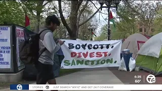 Pro-Palestinian group encampment at University of Michigan reaches second week