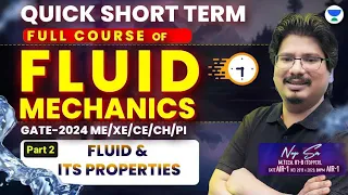 Full Course of FLUID MECHANICS | GATE-2024 | ME/XE/CE/CH/PI | Negi