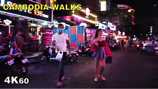 Phnom Penh Red Light District Night Walk [4K Cambodia Nightlife]